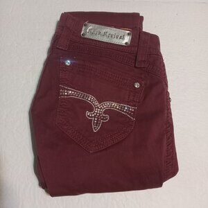 Rock Revival Women's Liz Embellished Skinny Jeans 28 E841152R Merlot